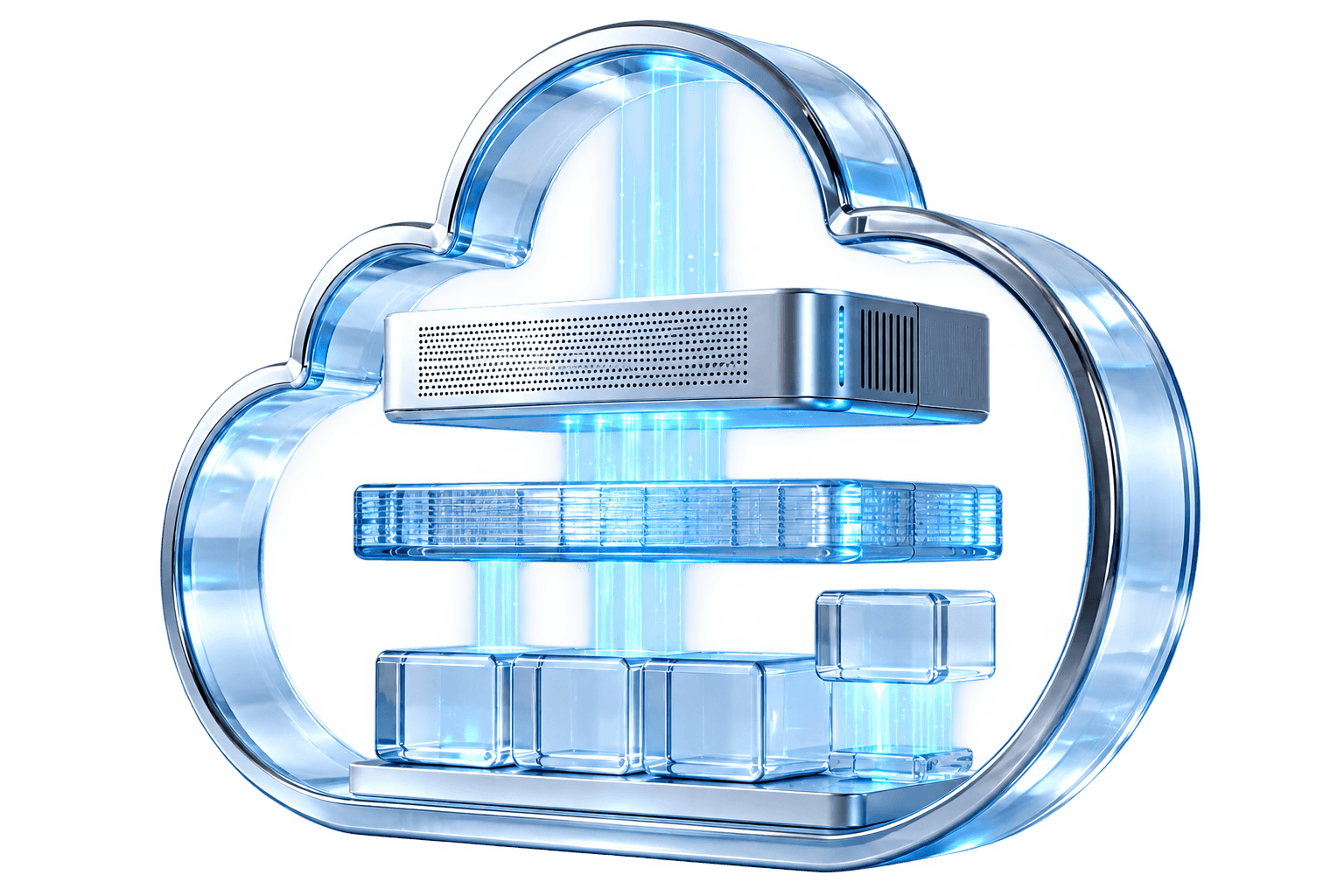 Glass cloud enclosing layered managed digital infrastructure