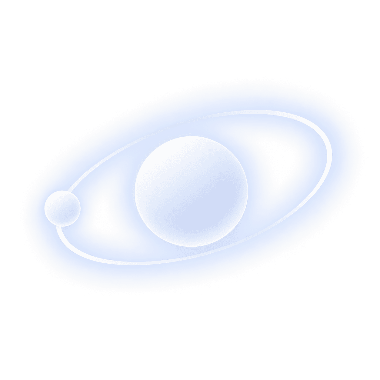 A single pearl planet moving within a complete orbital network