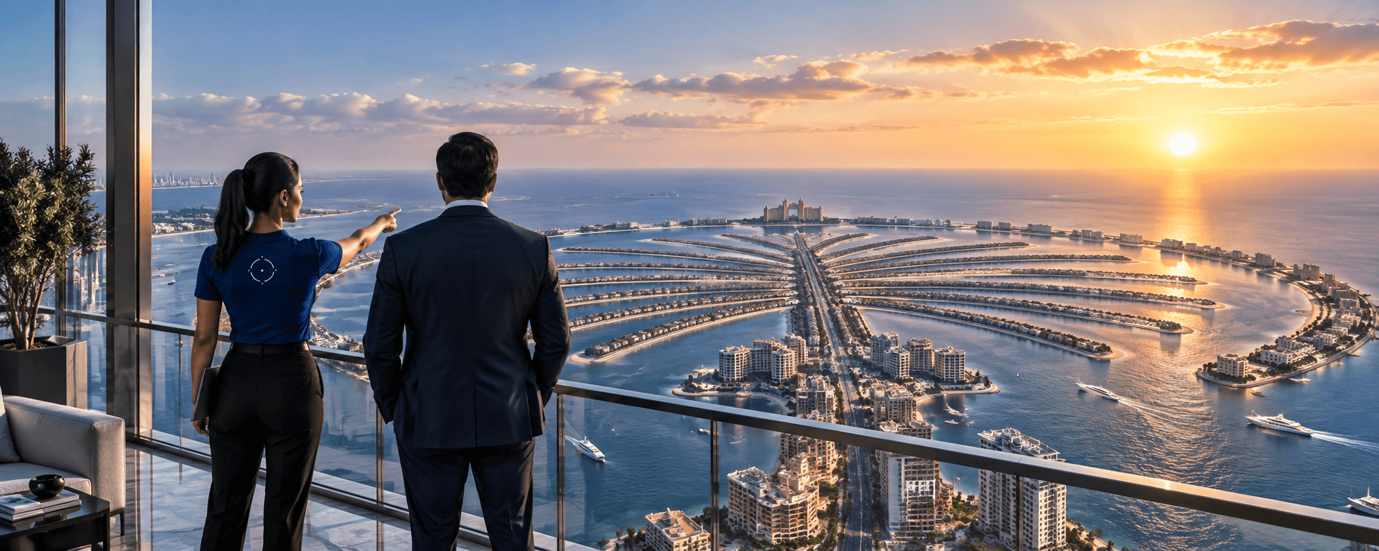 WENSAZ executive overlooking business opportunities at Palm Jumeirah
