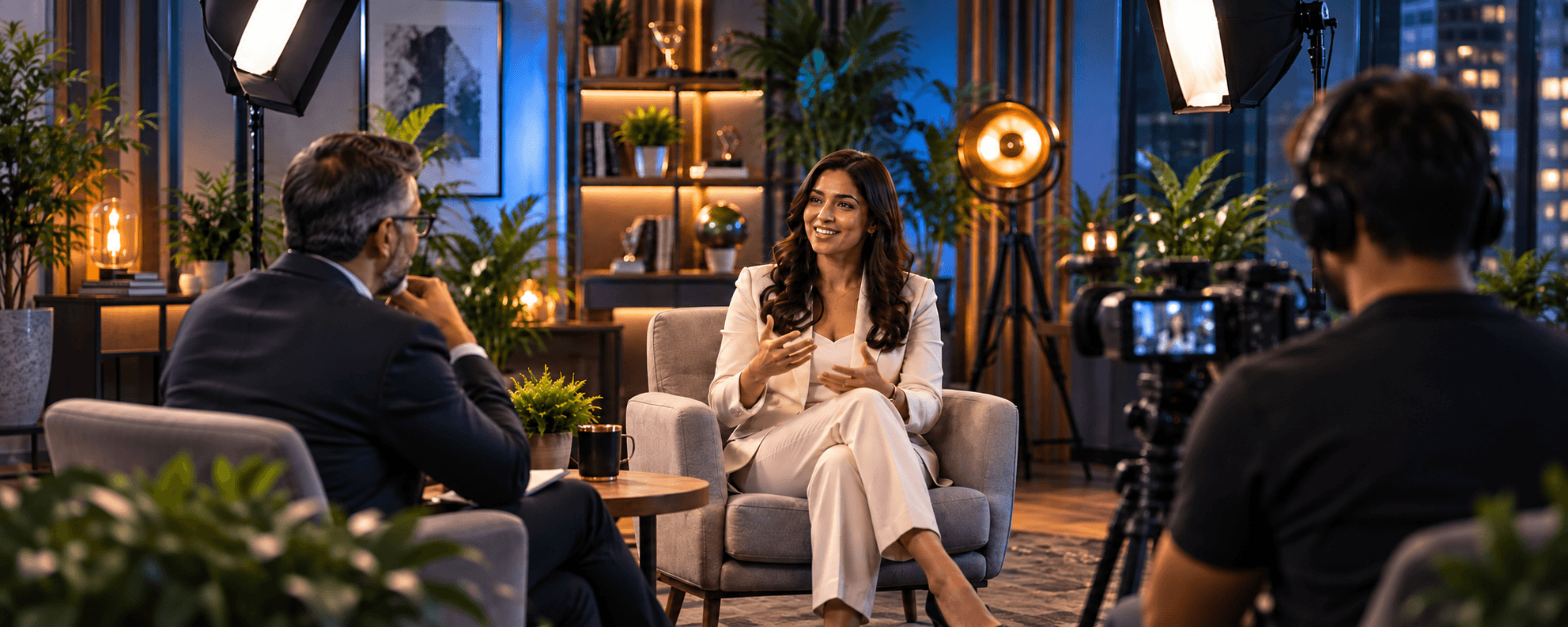 WENSAZ Community member participating in a studio interview