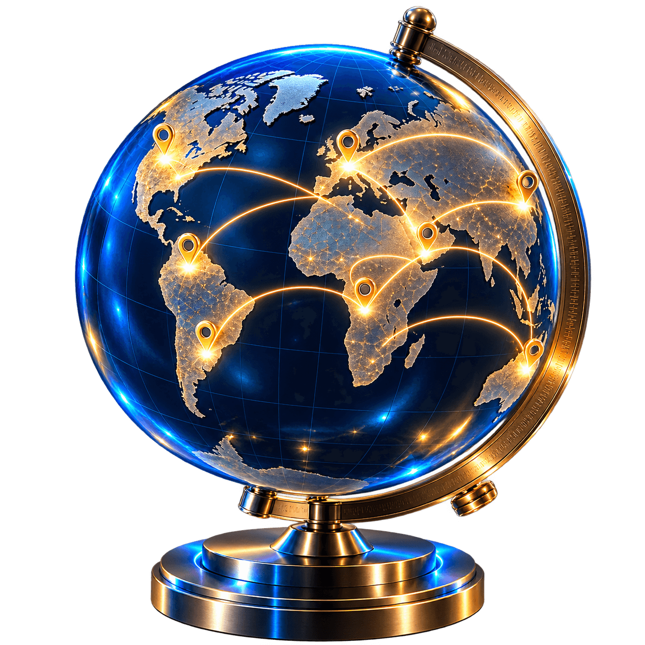 Illuminated globe representing evidence-led market expansion.